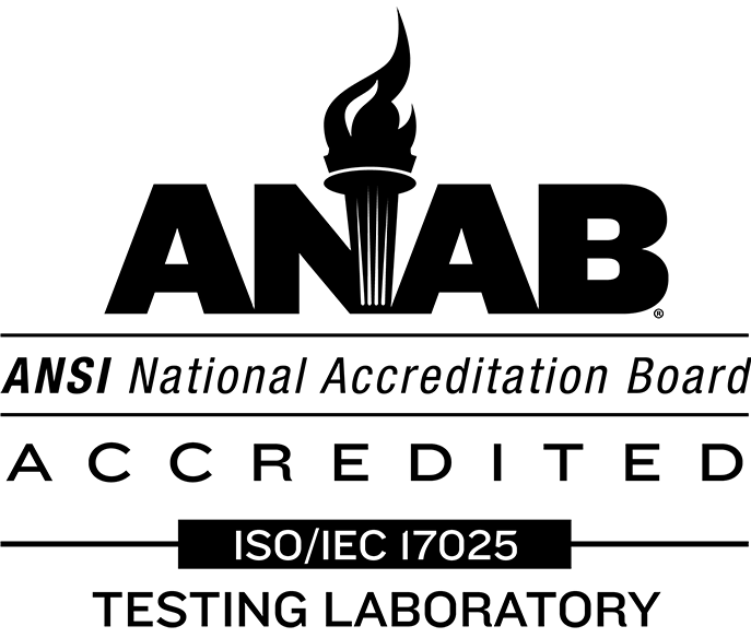 ANAB Accredited Testing Laboratory (ISO/IEC 17025)